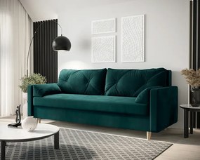 Rozkładana Sofa Z Funkcją Spania Zieleń Morska W7-W59