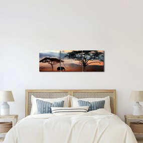 Obraz - Park Narodowy Serengeti, Tanzania, Afryka (z zegarem) (90x30 cm)