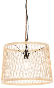 Zewnetrzna Rustykalna lampa wisząca zewnętrzna z rattanu 40 cm - Calamus Rustykalny / Vintage Oswietlenie zewnetrzne