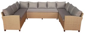 Beżowy zestaw mebli ogrodowych dla 9 osób Ventura – Unique Furniture