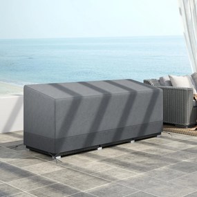 Outsunny Pokrowiec na meble ogrodowe, mrozoodporny, wodoodporny, ochrona UV, tkanina Oxford 600D 190,5 x 72 x 76cm Jasnoszary | Aosom PL