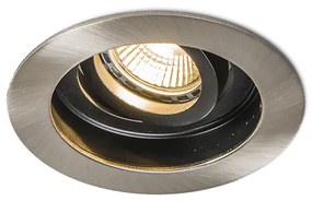 Inteligentny, nowoczesny reflektor wpuszczany stalowy z czarnym, z WiFi GU10 - Rondoo