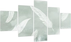 Obraz - Białe pióra (125x70 cm)