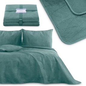 Turkusowa narzuta na łóżko dwuosobowe 200x220 cm Palsha – AmeliaHome