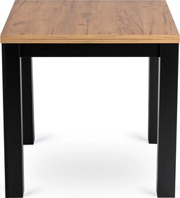 Stół rozkładany w stylu loftowym Max 80-160 cm, dąb craft/czarny
