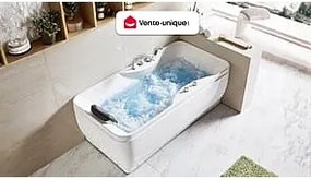 Wanna z hydromasażem GAVINO - 1-osobowa - 140L - 75 x 150 x wys.59 cm - narożnik prawy