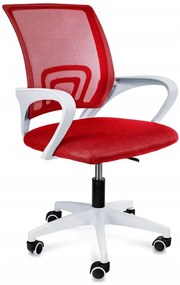 Czerwone krzesło obrotowe na kółkach N5-F23