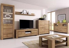 Ława stolik kawowy Seel dąb riviera 103 cm nowoczesny minimalistyczny do salonu z półką ABS