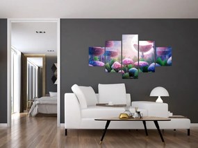 Obraz - Grzyby w pełni księżyca, grafika (125x70 cm)