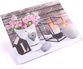 Obraz na ścianę Love - 2 diody LED, 40 x 50 cm