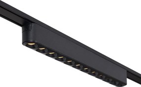 System oświetlenia szynowego z 6 reflektorami i 2 lampami sufitowymi, czarny, 1-fazowy - Magnetic Gert Puntua