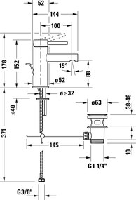 Duravit Circle jednouchwytowa bateria umywalkowa S