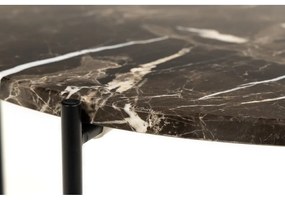 Okrągły stolik z marmurowym blatem ø 52 cm Avila – Actona