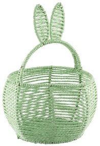 Altom Pleciony koszyk z uchwytami okrągły, 18 x 18x 13/30 cm, zielony