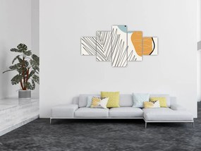 Obraz - ilustracja liścia (125x70 cm)