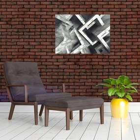 Abstrakcyjny obraz kostek (70x50 cm)