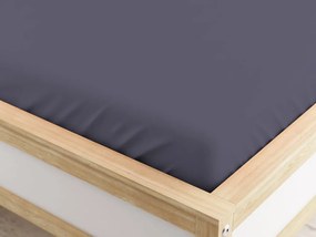 PrzytulneMieszkanie.pl Prześcieradło z mikrofibry z gumką ciemnoszare 160 x 200 cm