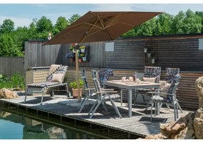 EXPERT WOOD - aluminiowy rozkładany fotel ogrodowy