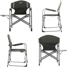 Campingowe krzesło składane ze stołem i uchwytem na napoje