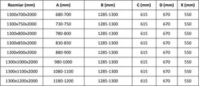 Mexen Velar kabina prysznicowa rozsuwana 130 x 90 cm, transparent, czarna - 871-130-090-01-70