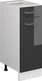 Szafka dolna do kuchni antracyt wysoki połysk 30x46x81.6 r-line