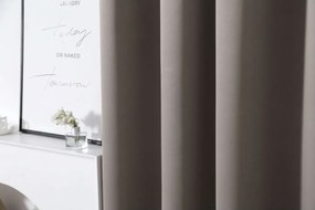 Zasłona OXFORD 140x270 cm, szarobrązowa Zawieszanie: Taśma z wiązaniami