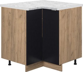 Szafka narożna czarne paski 80.5x60x82 fame-line