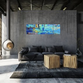 Obraz - Abstrakcyjny obraz olejny (170x50 cm)
