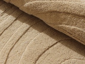 Dywan tuftowany 100% wełna - 200 x 290 cm - Taupe - 2000g/m² - NOELIA