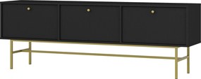 Szafka RTV stojąca TORINO 180 cm do Salonu pod Telewizor - Grafit