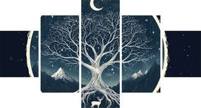 Obraz – Magiczne drzewo z jeleniem II. (125x70 cm)