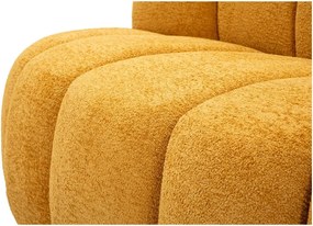 Musztardowa sofa z materiału bouclé 145 cm Ball – Mauro Ferretti