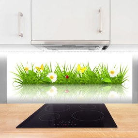 Panel Szklany do Kuchni Zielona Świeżość Trawy