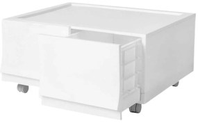 Modułowy pojemnik Wave twin Snow z kółkami 54,6 x43,4 x 22 cm, szeroki - 2 szuflady - kółka