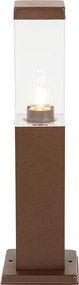 Nowoczesna lampa ogrodowa stojąca brązowa rdza 45 cm - Malios