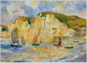 Obraz na szkle - Auguste Renoir, Sea and Cliffs, reprodukcje (70x50 cm)