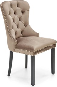 Pikowane velvetowe krzesło z pinezkami Miya