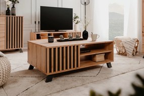 Stolik kawowy z lamelami Medan dąb artisan/antracyt