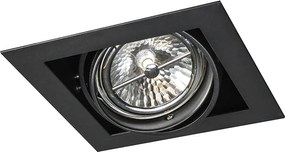 Zestaw 6 regulowanych reflektorów wpuszczanych czarnych AR111 - Oneon