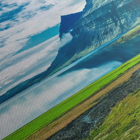 Obraz jeziora z górami (170x50 cm)