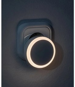 Rabalux 76000 lampka nocna LED do gniazda Zofe, czujnik ściemniania, 0,3 W, 20 lm, IP20
