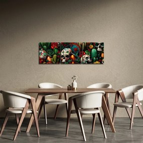 Obraz - Meksykańska koncepcja (z zegarem) (90x30 cm)