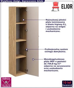 Beżowy nowoczesny słupek łazienkowy - Cyrkonix 3X