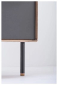 Czarno-naturalna wysoka komoda z litego drewna dębowego 60x100 cm Fina – Gazzda