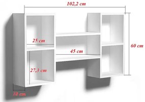Biała wisząca półka dziecięca A1-G66