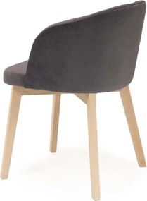 Czarne krzesło na bukowych jasnych nogach D7-S53