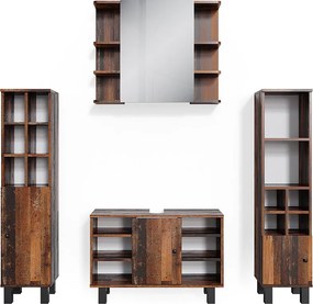 Zestaw mebli łazienkowych rustykalny dąb 60x32x54 fynn