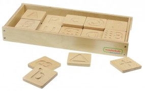Zabawka sensoryczna rozpoznaj dotykiem literki cyfry kształty masterkidz