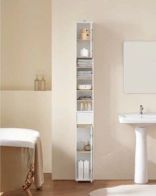 Wysoka szafka łazienkowa z półką BZR34-WN