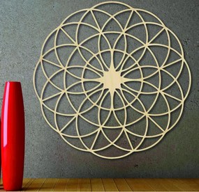 Magiczna drewniana mandala na ścianę - Koła I średnica FI 50, 60, 70, 80, 90 cm